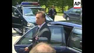 Arrivals of Bush and Putin, handshake between two.