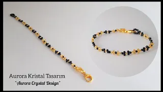 Bracelet making with only seed beads for beginners. How to make beaded bracelet. Beading tutorial.