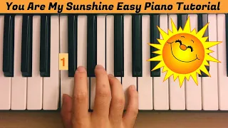 Piano Lesson 7: How to play You Are My Sunshine with the right hand (2 times play along) tutorial