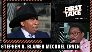 Stephen A. puts blame on Michael Irvin after the Cowboys' loss to the Broncos 😬 | First Take