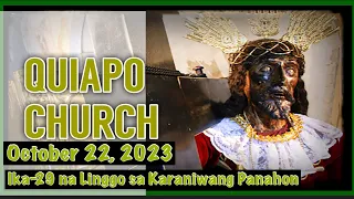 Quiapo Church Live Sunday Mass Today October 22, 2023