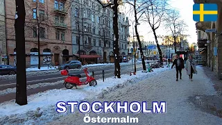 Östermalm, Stockholm - Virtual Walking Tour in 4K - Mars 2023 - Sweden