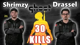 Ghost Shrimzy & Drassel - 30 KILLS - M416 - DUO vs SQUADS - PUBG