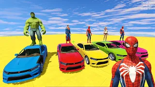 GTA V SPIDERMAN GODZILLA x KONG Epic New Stunt Race For Car Racing Challenge by Trevor and Shark #98