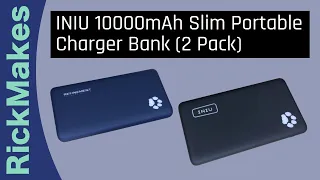 INIU 10000mAh Slim Portable Charger Bank (2 Pack)