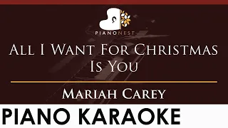 Mariah Carey - All I Want For Christmas Is You - HIGHER Key (Piano Karaoke Instrumental)