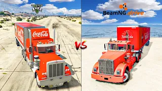 GTA 5 COCA-COLA TRUCK VS BEAMNG DRIVE COCA-COLA TRUCK - WHICH IS BEST ?