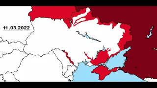 Russo - Ukrainian War Timelapse (First 11 Months)