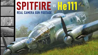 Spitfire vs Heinkel 111 over England - Must See RARE Actual 1940 Footage