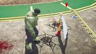 saitama vs hulk gta 5 #hulkvsaitama#saitamavshulk#onepunchman#hulk#gtav#gta5