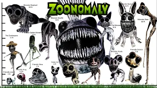 ZOONOMALY HEIGHT COMPARISON Size Comparison with their Voice Lines | Zoonomaly All Jumpscares