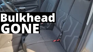 Ford Transit Connect Bulkhead Removal And Passenger Seat Conversion