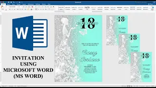 MINT GREEN | How to make DEBUT INVITATION in Microsoft Word (MS Word) Cassy Soriano