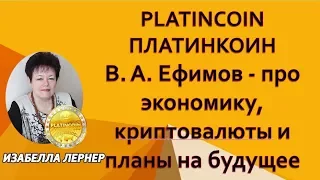 PLATINCOIN ПЛАТИНКОИН В А Ефимов про экономику, криптовалюты и планы на будущее
