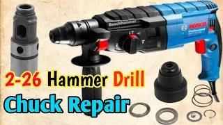 ▶️ How to repair hammer drill machine chuck | 26mm Rotary hammer drill repair🔥🔥