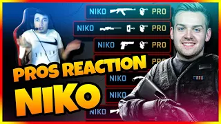 PRO PLAYERS REACTION TO NIKO PLAYS (feat. woxic, pashaBiceps, JW, chrisJ, ropz and more)