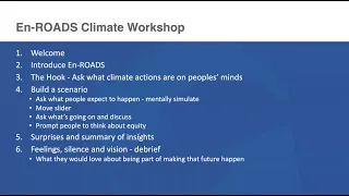 Mastering En-ROADS July 8, 2021 – The En-ROADS Climate Workshop