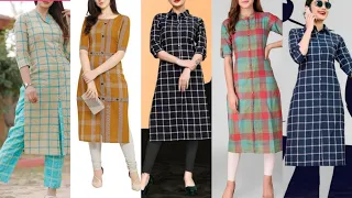 Latest Check Kurti Designs For girls || New & Trendy Check Kurti