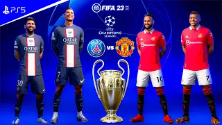 When Ronaldo Messi Play Against Mbappe Neymar | PSG vs Man Utd | UCL Final | PS5 | FIFA 23 Gameplay