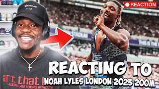 Reaction To Noah Lyles WORLD LEAD 19.47 200M Race