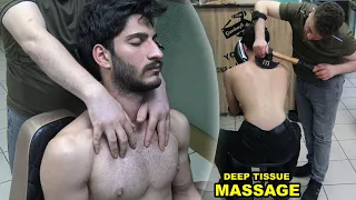 DEEP TISSUE CHEST MASSAGE + CRACKS + Asmr head,back,face,ax,throat,rope,arm,palm,foot,leg massage