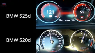 BMW520d vs BMW525d Acceleration 0-100 / 100-200
