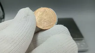 Франция. 20 франков 1910 года. Золото