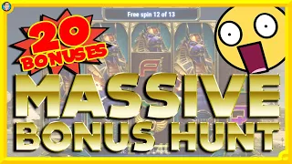 MASSIVE Progressive Bonus Hunt - 20 BONUSES COLLECTED!!