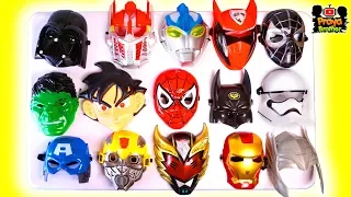 Aksi Superhero Mencocokan 10 Kostum Dengan Banyak Topeng-Ultraman Spiderman Bumblebee Power rangers