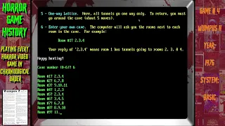 Playing EVERY Horror Video Game - #4 - Wumpus 2 (1976) - BASIC