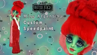 OOAK Beetlejuice Miss Argentina Custom Speedpaint Video by Skeriosities