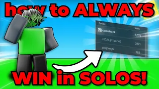 How To Win EVERY Solos Game in ROBLOX BEDWARS... (SEASON X!)