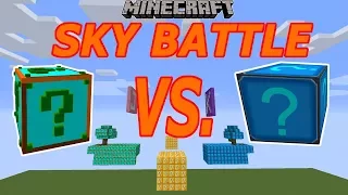 Minecraft: Plural Lucky Block Vs. Crystal Lucky Block SKY BATTLE