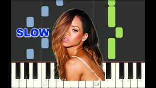 SLOW EASY piano tutorial "STAY" Rihanna, with free sheet music