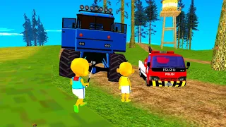 Upin & ipin bawa Derek Mobil Truk Tayo Pasir biru Berputar 🤣 Dunia Oyya