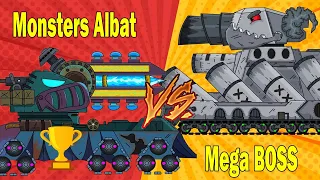 Mega BOSS Vs Monsters Albat - Cartoons about tanks