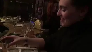 Katie McGrath Eating Oysters in Vancouver