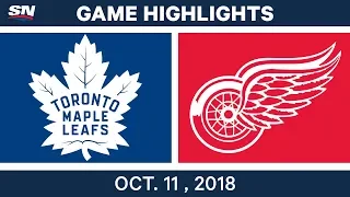 NHL Highlights | Maple Leafs vs. Red Wings - Oct. 11, 2018