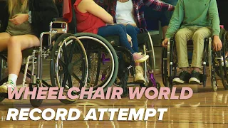 Wheelchair line world record attempted