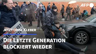 Die Letzte Generation blockiert wieder - jetzt ohne Kleber | AFP