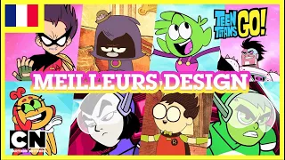 Teen Titans Go en français 🇫🇷| Les meilleurs designs des titans