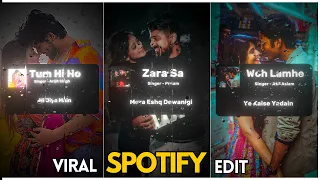 Trending Spotify Glow Lyrics Video Editing | Spotify Raindrops Card Lyrics Tutorial In CapCut