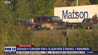 Deadly crash investigation on I-5 near JBLM