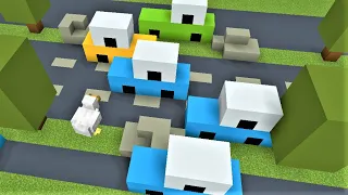 crossy road minecraft