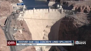 Hoover Dam used concrete-lined spillways twice in its history