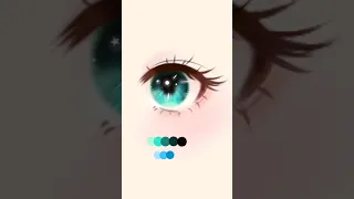 How I color anime eyes on ibispaintx part 2💙 [Tutorial] #ibispaintx #anime #drawing