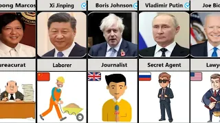 World Leaders Original Jobs From Different Countries | Data Comparison