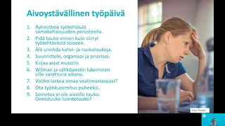 Palautumista työssä ja vapaa-ajalla