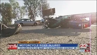 Motorcycle crash on Highway 99.