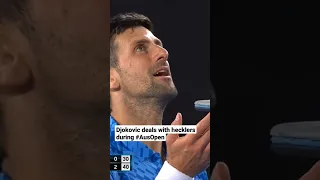 Novak Djokovic 🐐 deals with drunk hecklers during Australian Open 2023 #ausopen